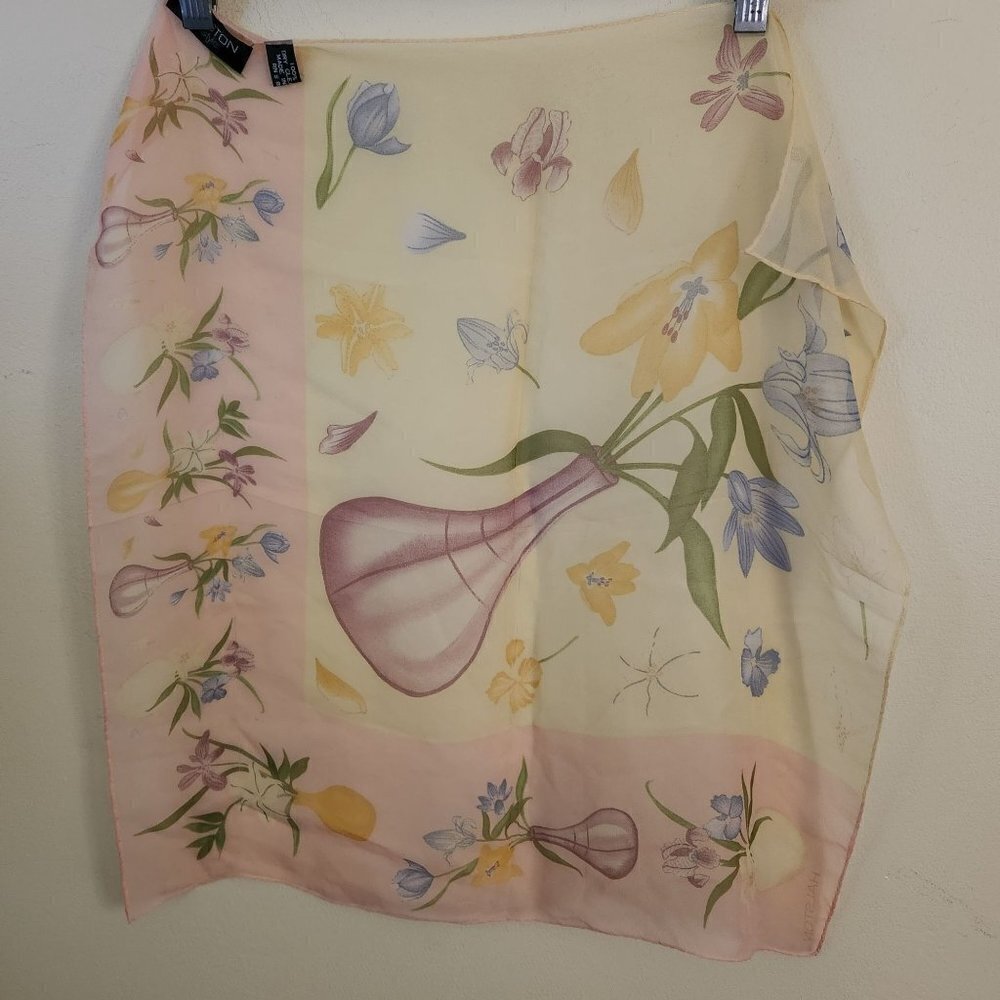 Vintage Halston Lifestyle 100% Silk Delicate Scarf